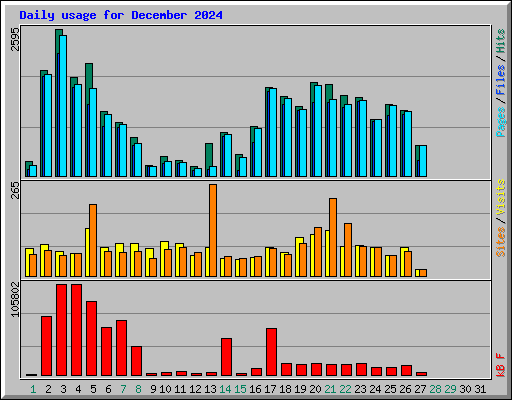 Daily usage for December 2024