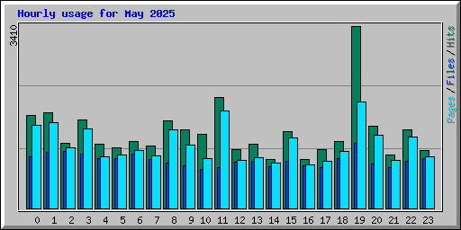 Hourly usage for May 2025