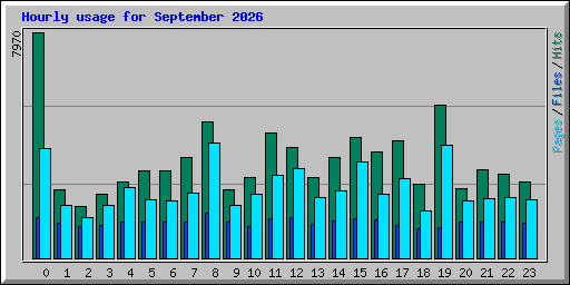 Hourly usage for September 2026