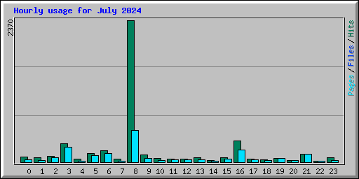 Hourly usage for July 2024