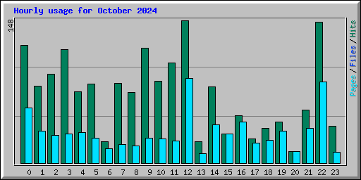 Hourly usage for October 2024