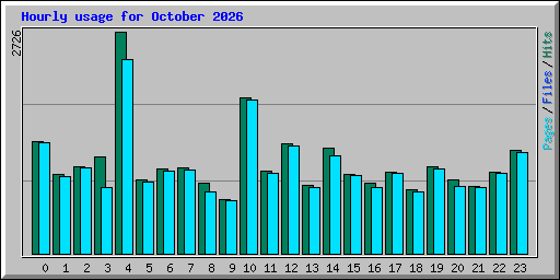 Hourly usage for October 2026